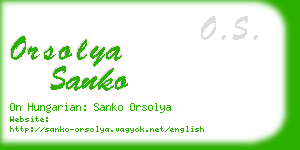 orsolya sanko business card